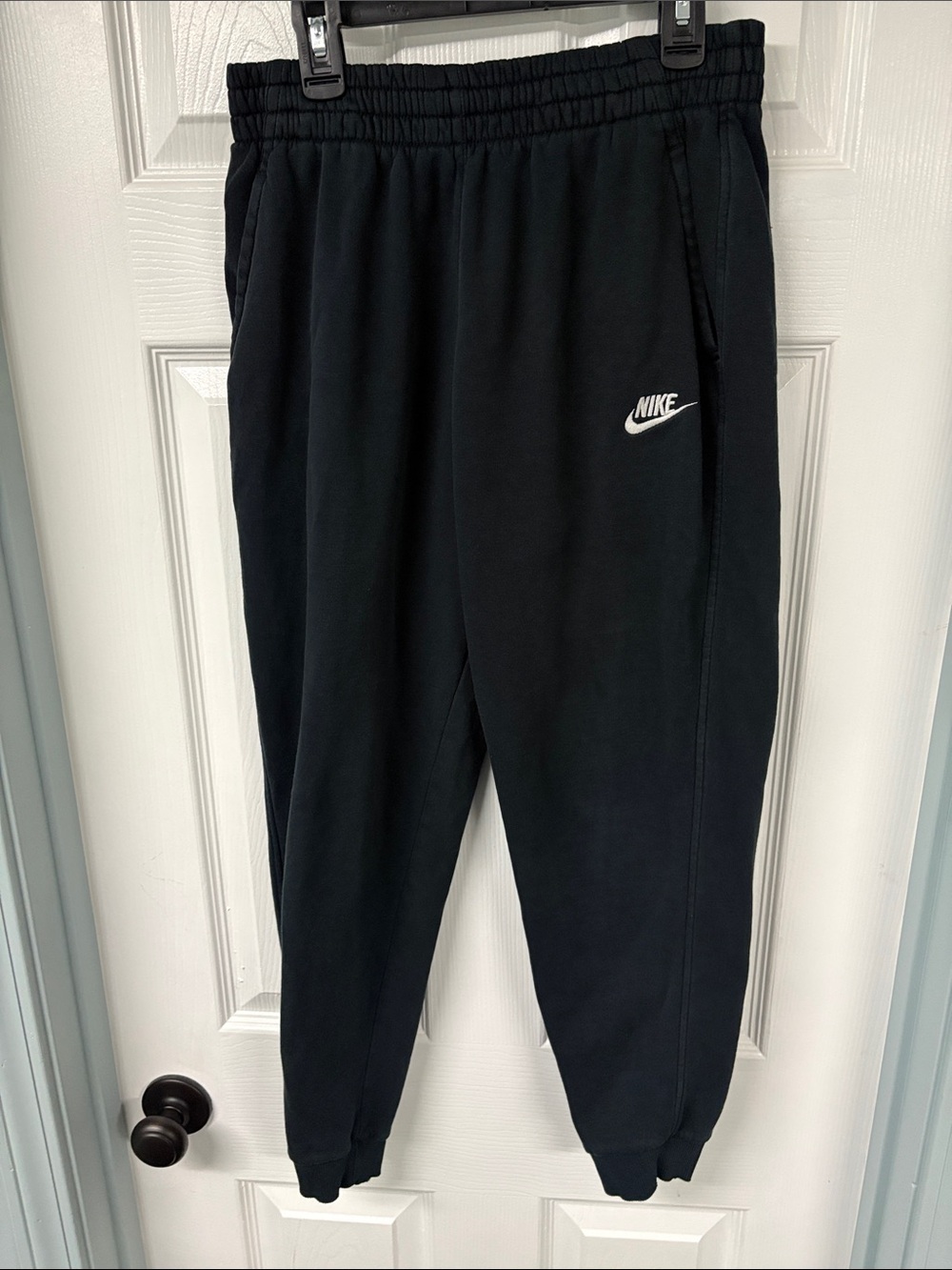 Nike Kids Black Jogger Sweatpants with White Logo size XL